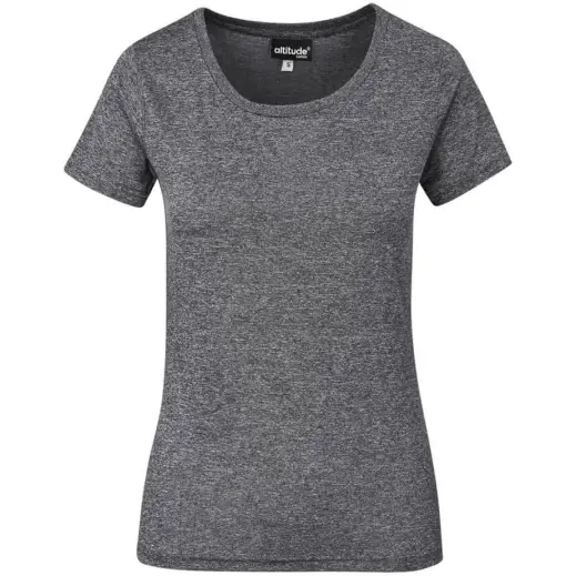 Ladies Oregon Melange T-Shirt Charcoal Front